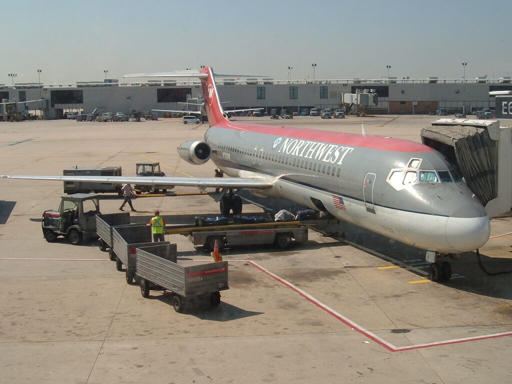 Northwest Airlines, McDonnell Douglas DC-9-41 Tail: N752NW MSN: 47116, Line: 308 at PHL Gate: E6 for flight 1061 to DTW