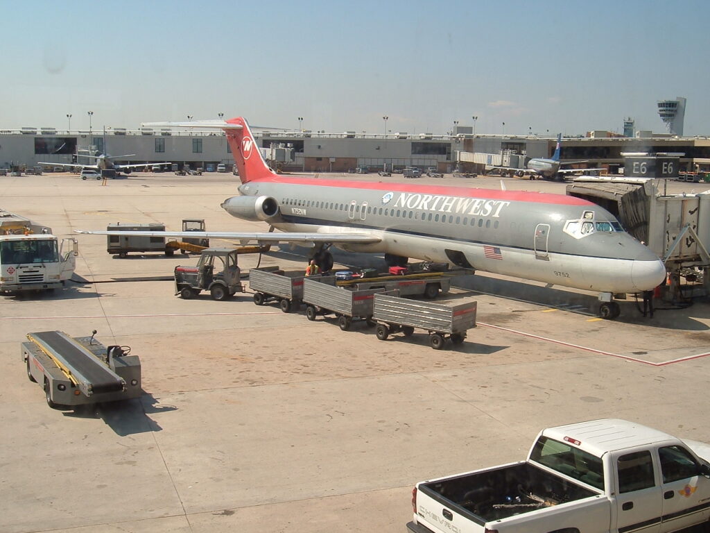 Northwest Airlines, McDonnell Douglas DC-9-41 Tail: N752NW MSN: 47116, Line: 308 at PHL Gate: E6 for flight 1061 to DTW