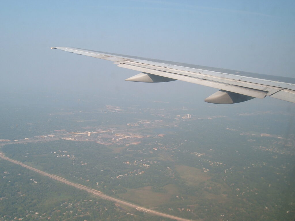 After the initial decent, the flaps deploy as we make our way for the approach to Minneapolis-St. Paul MSP.