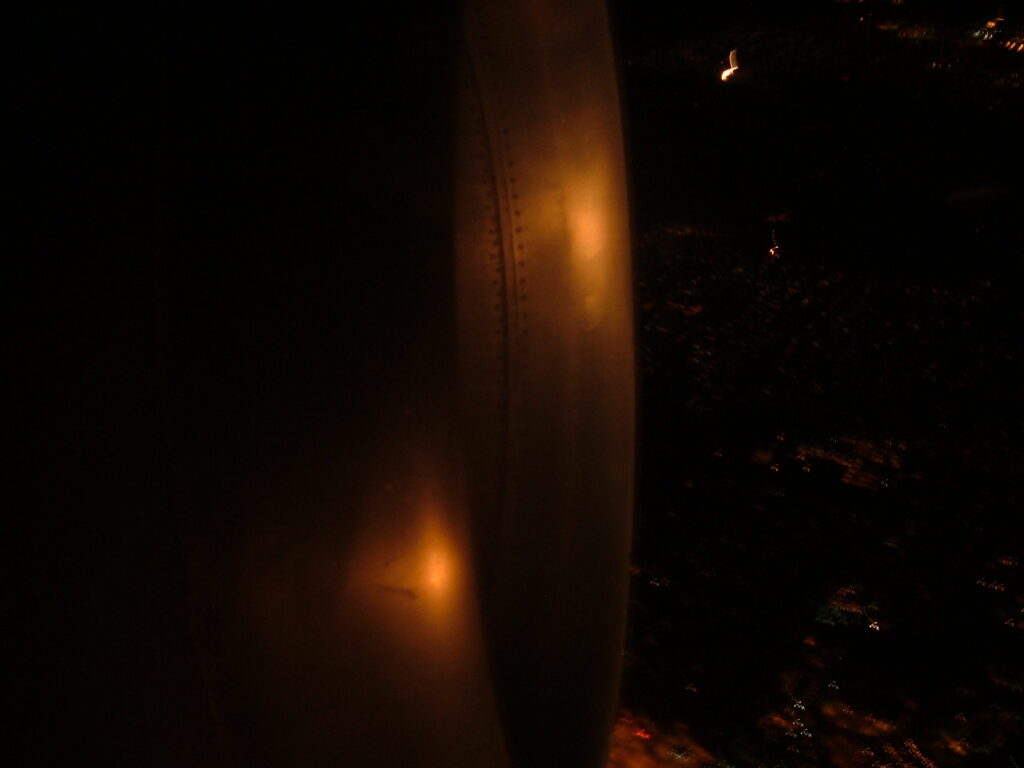 inflight cowling shots- Just testing the camera out at night